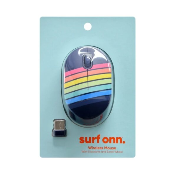 surf onn. Wireless Mouse Batteries incl. Rainbow BRAND-NEW sealed ⭐SHIPS FREE⭐ - Picture 1 of 7